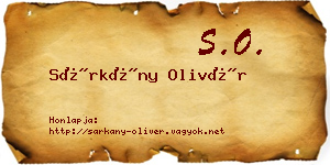 Sárkány Olivér névjegykártya
