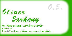 oliver sarkany business card